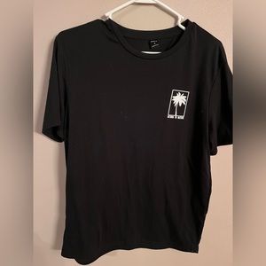 black men’s t-shirt with tree on the front